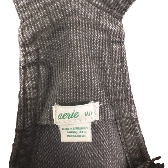 Aerie Work and Play Grey Corduroy Overalls, Casual Minimalist Size Medium - Picture 5 of 9